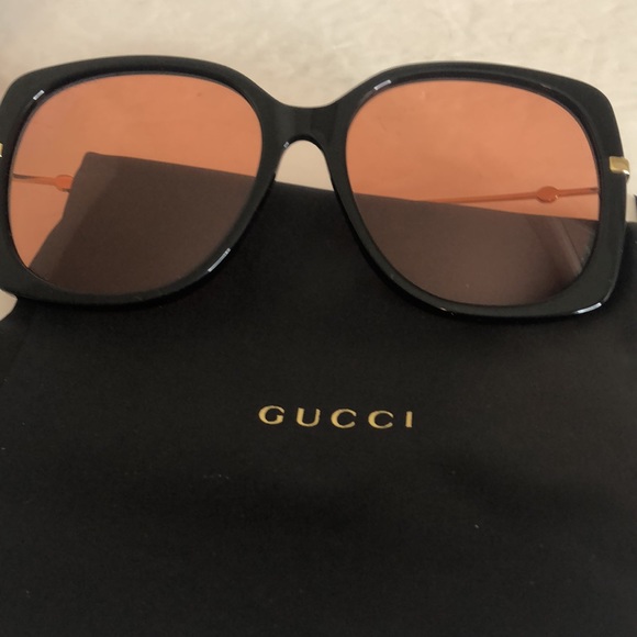 GUCCI Orange Square Sunglasses - Picture 4 of 5